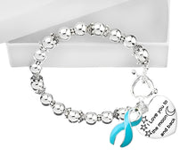 Load image into Gallery viewer, Teal Ribbon Love You To The Moon And Back Bracelets - The Awareness Company