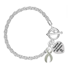 Load image into Gallery viewer, Bulk Gray Ribbon Rope Style Bracelets - The Awareness Company