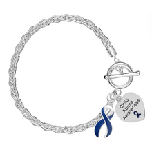 Load image into Gallery viewer, Bulk Dark Blue Ribbon Child Abuse Awareness Rope Bracelets - The Awareness Company