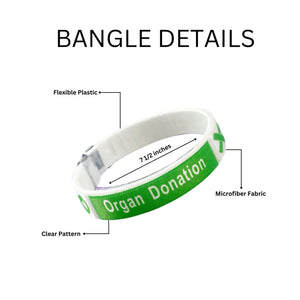 Bulk Organ Donation Green Ribbon Bangle Bracelets - The Awareness Company