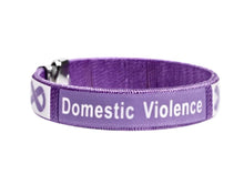 Load image into Gallery viewer, Bulk Domestic Violence Awareness Purple Ribbon Bangle Bracelets - The Awareness Company