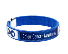 Load image into Gallery viewer, Bulk Colon Cancer Awareness Dark Blue Ribbon Bangle Bracelets - The Awareness Company