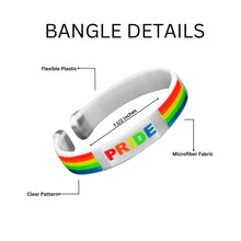 Load image into Gallery viewer, Bulk Pride Rainbow Bangle Bracelets Wholesale, Gay Pride Bracelets - The Awareness Company