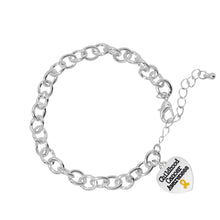 Load image into Gallery viewer, Bulk Childhood Cancer Chunky Heart Charm Bracelets - The Awareness Company