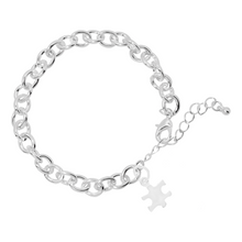 Load image into Gallery viewer, Bulk Small Puzzle Piece Autism Awareness Chunky Charm Bracelets - The Awareness Company