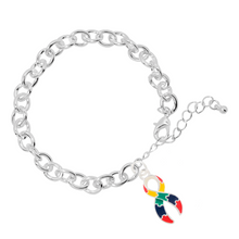 Load image into Gallery viewer, Bulk Large Autism Awareness Ribbon Chunky Charm Bracelets - The Awareness Company