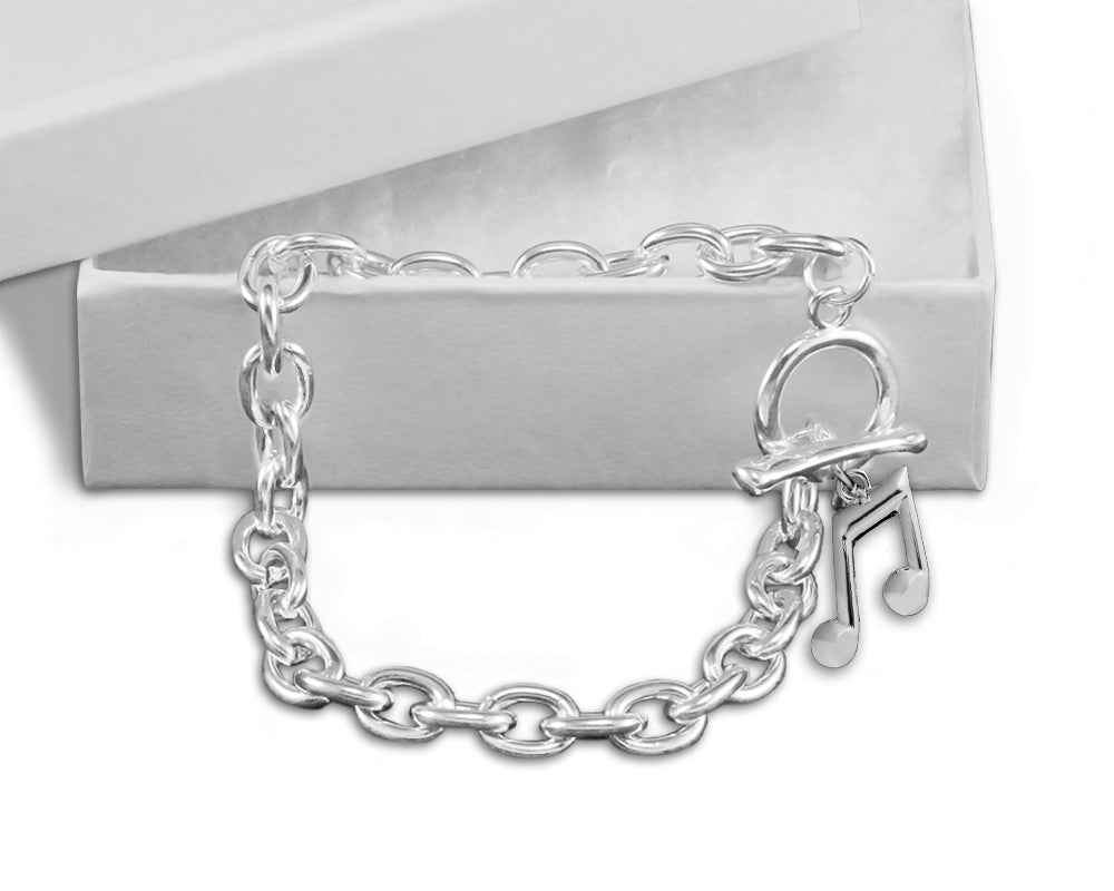 Bulk Music Note Chunky Charm Bracelets Wholesale, Fundraising Jewelry - The Awareness Company