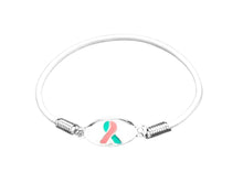 Load image into Gallery viewer, Bulk Pink &amp; Teal Ribbon Stretch Bracelets for Hereditary Breast Cancer - The Awareness Company