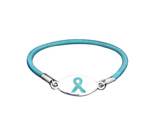 Load image into Gallery viewer, Bulk Teal Ribbon Awareness Stretch Bracelets - The Awareness Company