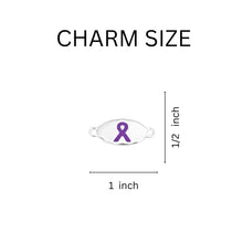 Load image into Gallery viewer, Bulk Purple Ribbon Stretch Bracelets - The Awareness Company