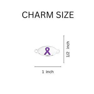 Bulk Purple Ribbon Stretch Bracelets - The Awareness Company