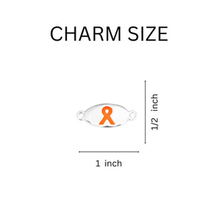 Bulk Stretchable Orange Ribbon Bracelets - The Awareness Company