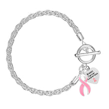 Load image into Gallery viewer, Pink Ribbon Breast Cancer Awareness Rope Bracelets