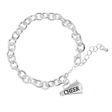 Load image into Gallery viewer, Megaphone Chunky Charm Bracelets | Bulk Cheer Team Jewelry