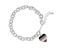 Load image into Gallery viewer, Asexual Heart Chunky Charm Bracelets - The Awareness Company