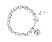 Load image into Gallery viewer, Love Is Love Circle Charm Chunky Bracelets - The Awareness Company