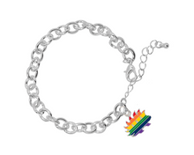 Load image into Gallery viewer, Libertarian Rainbow Porcupine Chunky Charm Bracelets - The Awareness Company