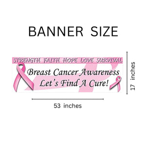 Pink Ribbon Banners for Breast Cancer Awareness Events