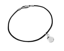 Load image into Gallery viewer, Bulk Black Leather Cord Apple Charm Bracelets in Bulk, for Teacher Gifts - The Awareness Company