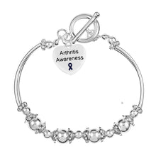 Load image into Gallery viewer, Arthritis Awareness Charm Partial Beaded Bracelet