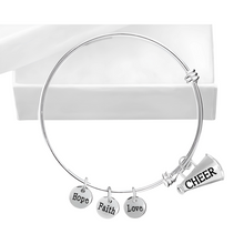 Load image into Gallery viewer, Cheer Megaphone Charm Bracelets | Cheer Team Fundraising Bracelets