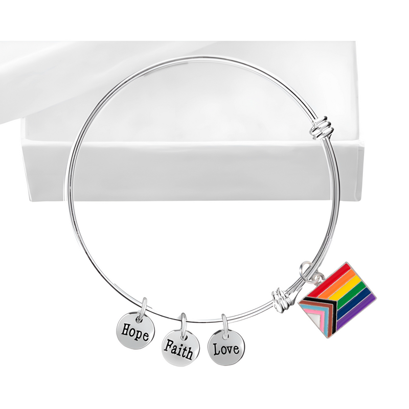 Bulk Daniel Quasar Retractable Charm Bracelets, LGBTQ Jewelry - The Awareness Company