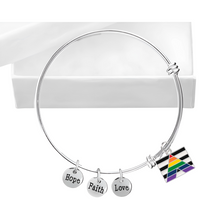Load image into Gallery viewer, Bulk Straight Ally, Heterosexual Ally Rectangle Flag Retractable Charm Bracelets - The Awareness Company
