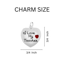 Load image into Gallery viewer, Bulk I Love My Teacher Bracelets Wholesale, Teacher Apprectiation School Gifts - The Awareness Company