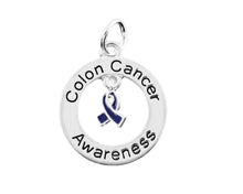 Load image into Gallery viewer, Round Colon Cancer Awareness Charms - The Awareness Company