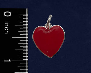 Bulk Red Heart Earrings for Heart Disease Awareness, Valentines Day