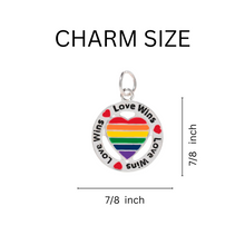 Load image into Gallery viewer, Rainbow Heart Love Wins Chunky Charm Bracelets, The Awareness Company