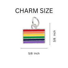 Load image into Gallery viewer, Bulk Rainbow LGBTQ Pride Rectangle Charms - The Awareness Company