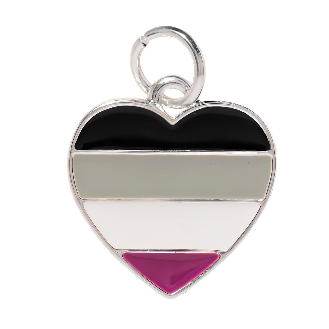 Bulk Asexual LGBTQ Pride Heart Charms - The Awareness Company