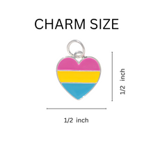 Load image into Gallery viewer, Bulk Pansexual Flag Heart Charms - The Awareness Company