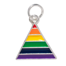 Load image into Gallery viewer, Bulk Triangle Rainbow Charms, Gay Pride Awareness Pendants - The Awareness Company
