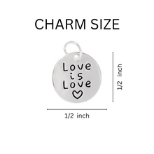 Load image into Gallery viewer, Love Is Love Circle Charm Chunky Bracelets - The Awareness Company