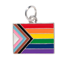 Load image into Gallery viewer, Bulk Daniel Quasar&#39;s Progress Pride Flag Charms, LGBTQ Charms- The Awareness Company