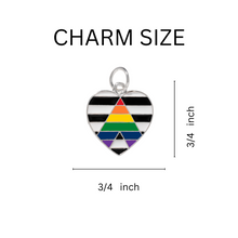 Load image into Gallery viewer, Bulk Straight Ally Heart Flag Split Ring Key Chains, Bulk Gay Pride Jewelry - The Awareness Company