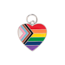 Load image into Gallery viewer, Daniel Quasar Heart Flag Charms