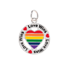 Load image into Gallery viewer, Rainbow Pride Love Wins LGBTQ Charms