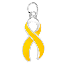 Load image into Gallery viewer, Bulk Gold Ribbon Charms for Childhood Cancer Jewelry Making and Fundraising - The Awareness Company