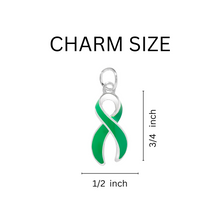 Load image into Gallery viewer, Green Ribbon Hanging Earrings