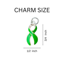 Load image into Gallery viewer, Bulk Split Style Green Ribbon Key Chains - The Company