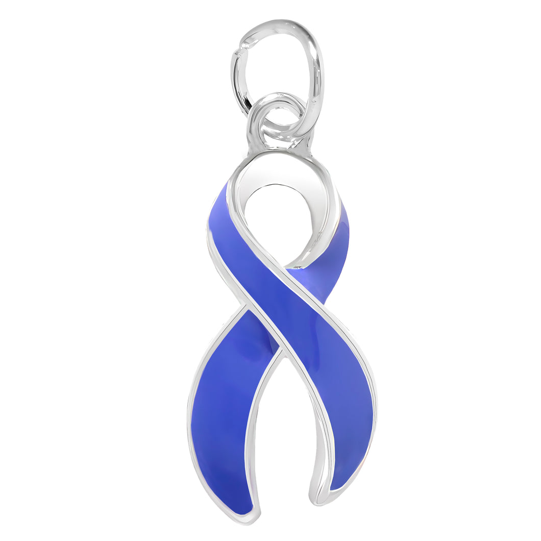 Bulk Periwinkle Ribbon Awareness Charms for Esophageal Cancer Awareness - The Awareness Company