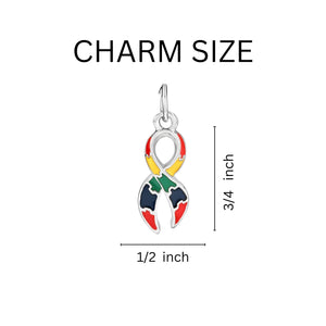 Bulk Large Autism Awareness Ribbon Retractable Charm Bracelets - The Awareness Company