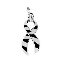 Load image into Gallery viewer, Bulk Zebra Print Ribbon Charms, Zebra Print Ribbon Charms