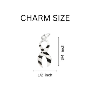 Large Zebra Print Ribbon Charms