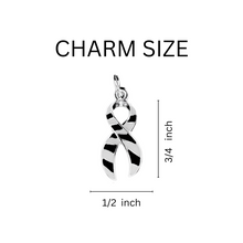 Load image into Gallery viewer, Bulk Zebra Print Ribbon Charms, Zebra Print Ribbon Charms