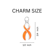 Load image into Gallery viewer, Large Orange Ribbon Charms