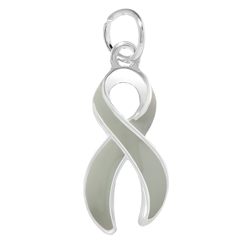 Bulk Gray Ribbon Charms for Brain Cancer, Parkinsons, Diabetes Awareness - The Awareness Company